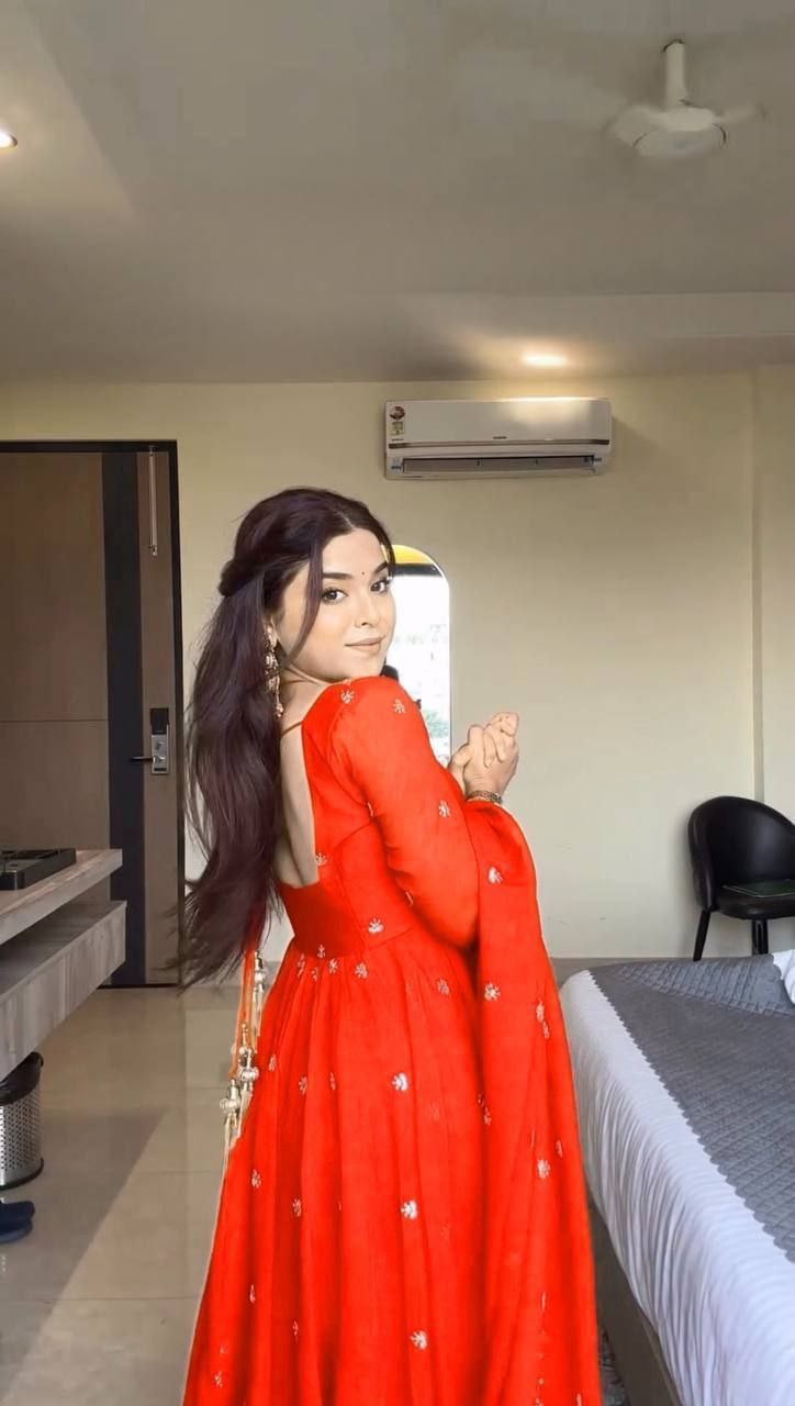 Fox Georgette Rembo Sequence Gown Pant Dupatta Set