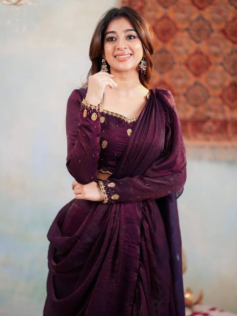 Premium Designer Party Wear Lehenga Saree with Embroidered Choli