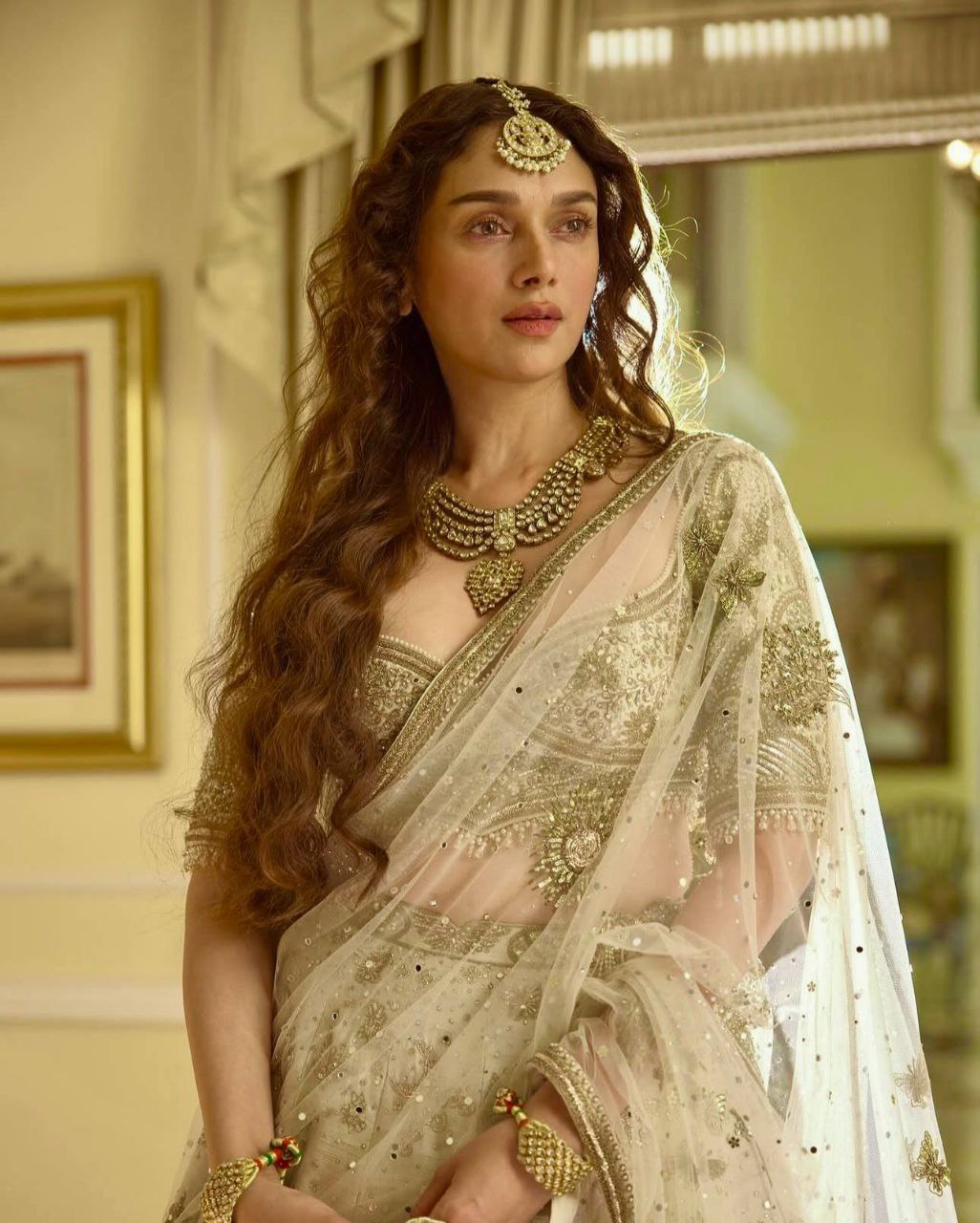 Heavy Slub Silk Lehenga Choli Set – Sequins & Zari Work