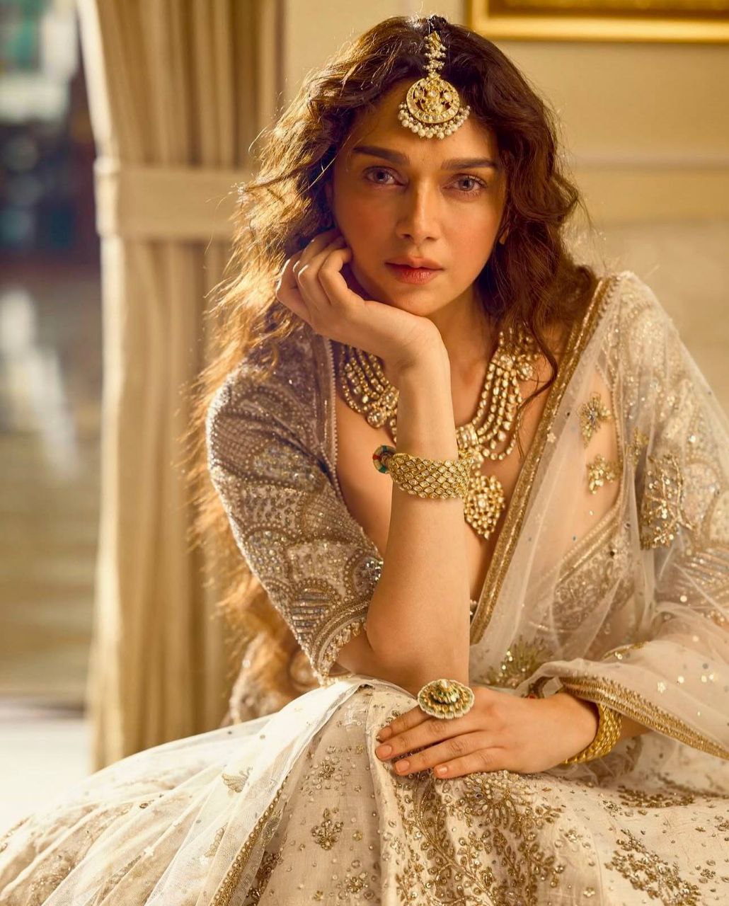 Heavy Slub Silk Lehenga Choli Set – Sequins & Zari Work