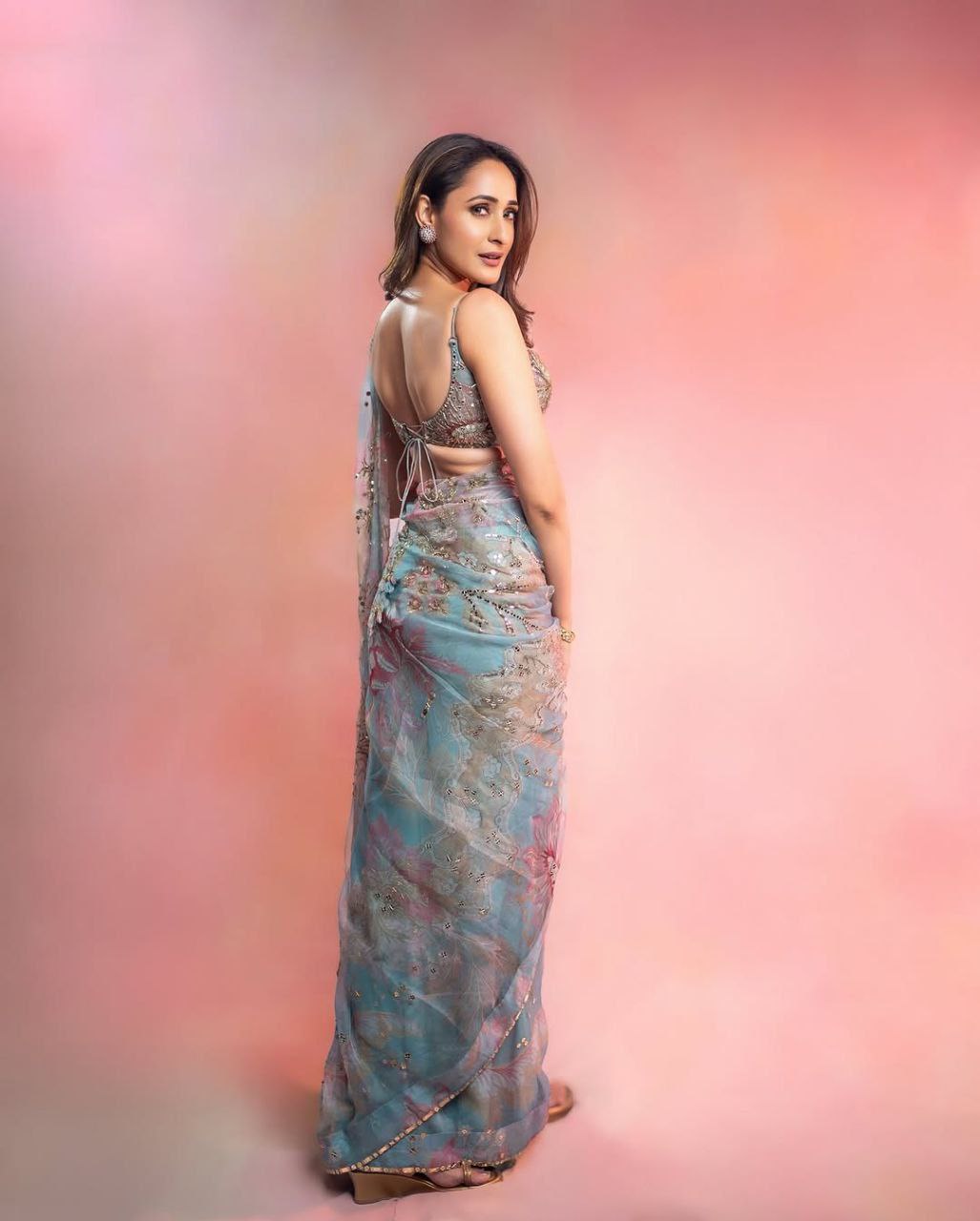 Premium Tabby Silk Mirror Work Saree