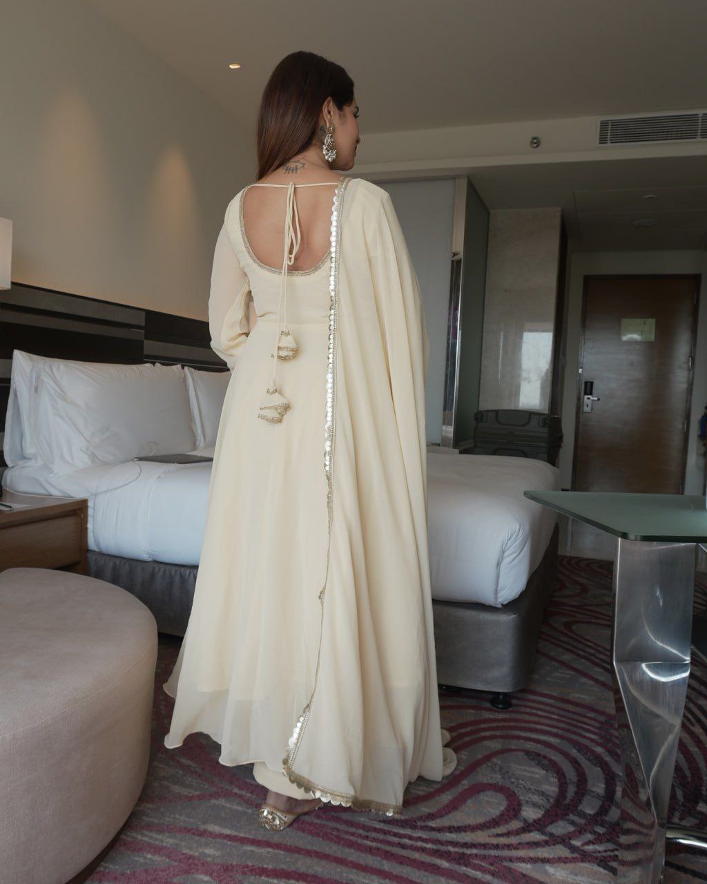 Elegant Embroidered Georgette Suit Set