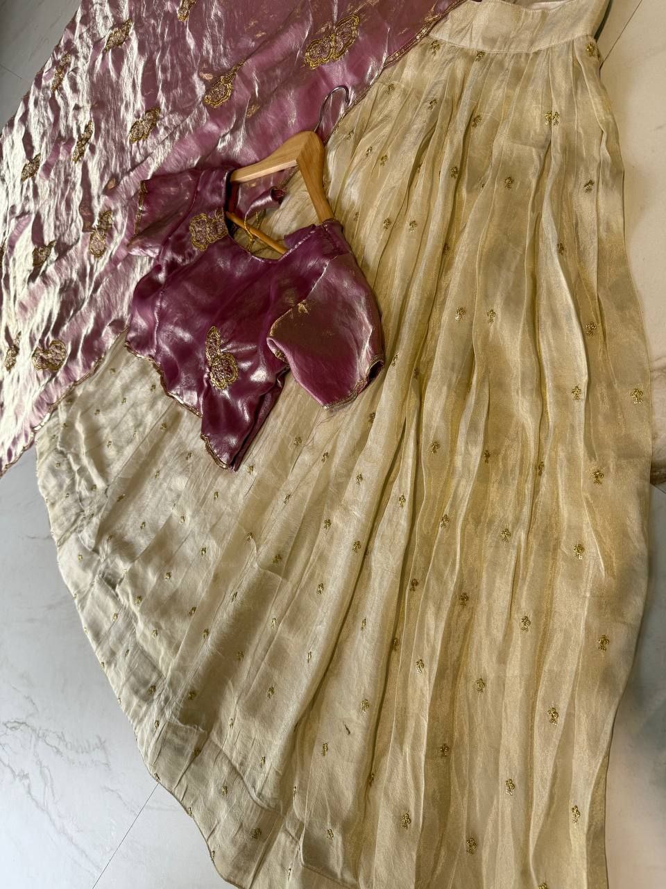 Premium Viscose Silk Lehenga Choli with Embroidered Butterfly Work