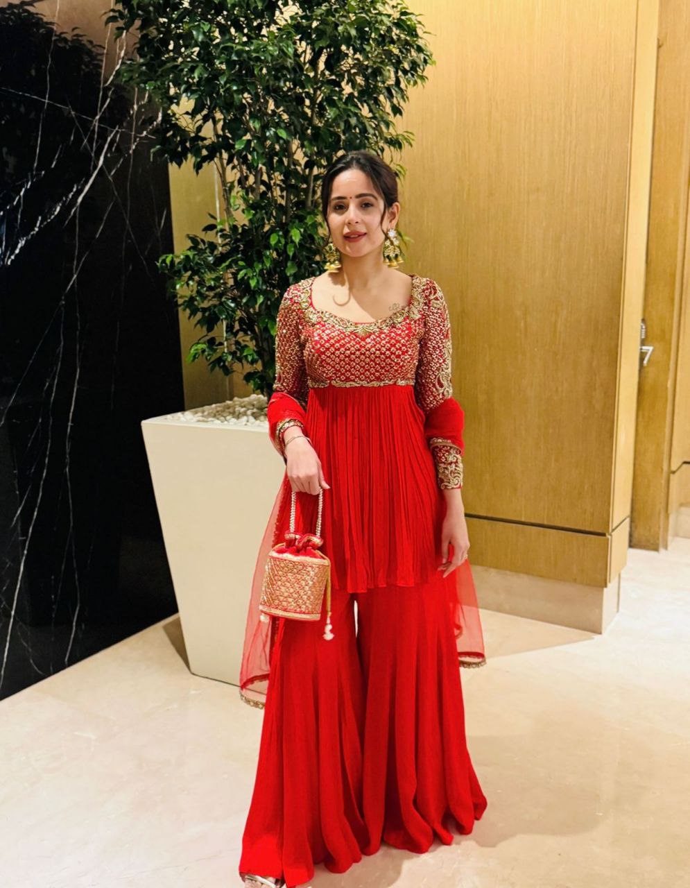 Premium Fox Georgette Women’s Fully Stitched Kediya Sarara Suit